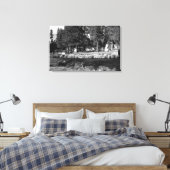 Camp Sherman, uitzicht Oregon van Rogers Cabins Canvas Afdruk (Insitu (Slaapkamer))