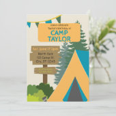 Camp & Sign Birthday Kaart (Staand voorkant)