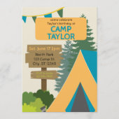 Camp & Sign Birthday Kaart (Voorkant)