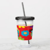Camp Site Groovy Flower Beer Kinder Tumbler Acryl Drinkbeker (Links)