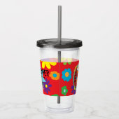 Camp Site Groovy Flower Beer Kinder Tumbler Acryl Drinkbeker (Rechts)