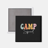 Camp Squad Retro Groovy , Happy First Day of Magneet (Voorkant / Achterkant)