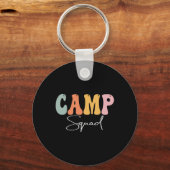 Camp Squad Retro Groovy , Happy First Day of Sleutelhanger (Voorkant)