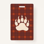 Camp staff Rustic Flannel and Beer Photo ID Badge (Achterkant)