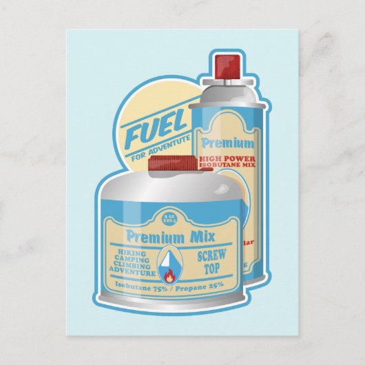 Camp Stove gasflessen Propaan Butaan Briefkaart (Voorkant)