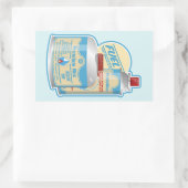 Camp Stove gasflessen Propaan Butaan Rechthoekige Sticker (Tas)