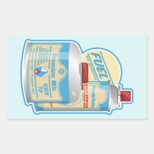 Camp Stove gasflessen Propaan Butaan Rechthoekige Sticker (Voorkant)