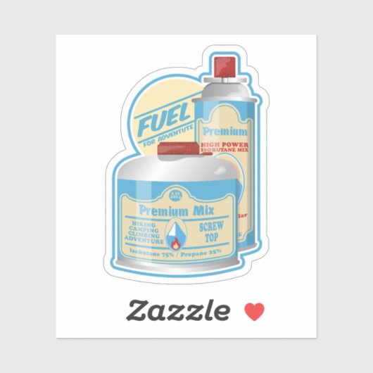 Camp Stove gasflessen Propaan Butaan Sticker (Vel)