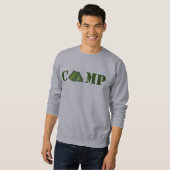 CAMP Summer Hiking Camping Green Tent Sweatshirt (Voorkant volledig)