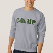 CAMP Summer Hiking Camping Green Tent Sweatshirt (Voorkant)