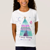 Camp T-Shirt Girl Camping T-Shirt (Voorkant)