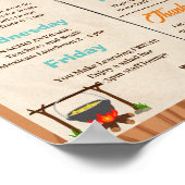 Camp Teacher en Personeel Waardering sjabloon Poster (Hoek)