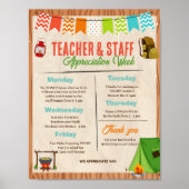 Camp Teacher en Personeel Waardering sjabloon Poster (Voorkant)