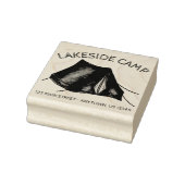 Camp Tent Campground in de zomer, buiten Adres Rubberstempel (Stempel)
