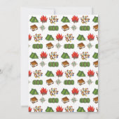 Camp Tent Sleepover Camping Birthday Bash Kaart (Achterkant)