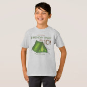 Camp Tent Sleepover Camping Birthday Bash T-shirt (Voorkant volledig)