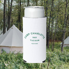 Camp thema Bachelorette Forest Green Crest Seltzer Blikjeskoeler
