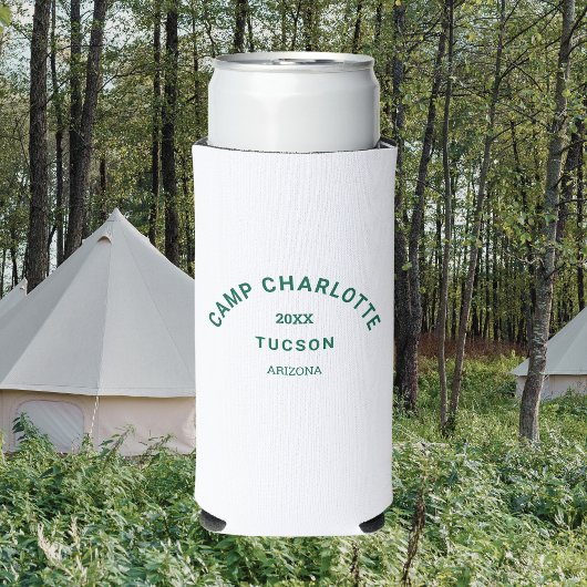 Camp thema Bachelorette Forest Green Crest Seltzer Blikjeskoeler