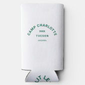 Camp thema Bachelorette Forest Green Crest Seltzer Blikjeskoeler (Achterkant)