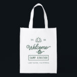 Camp thema Bachelorette Party Bag Boodschappentas<br><div class="desc">Met zijn rustieke charme en avontuurlijke esthetiek is onze bachelorettas met een kampthema perfect voor het vastleggen van Instagram-waardige foto's en het creëren van herinneringen die een leven lang meegaan.</div>