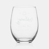 Camp Thema Bachelorette Party Custom Wijnglas Zonder Voet (Achterkant)
