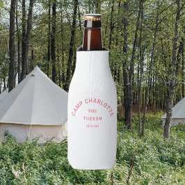 Camp thema Bachelorette Roze Crest Flesjeskoeler