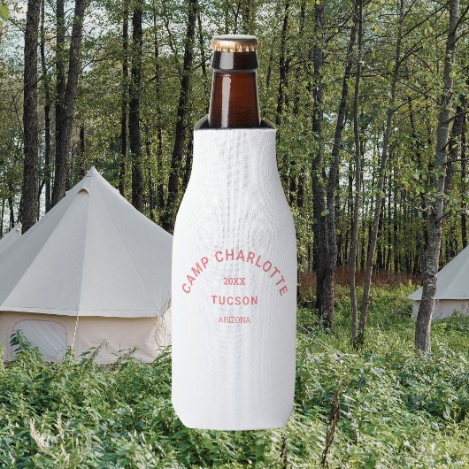 Camp thema Bachelorette Roze Crest Flesjeskoeler