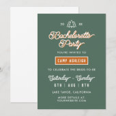 Camp thema vrijgezellenfeest rustiek avontuur kaart (Voorkant / Achterkant)