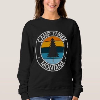 Camp Three Montana MT USA City Pride Retro Zonsond Trui