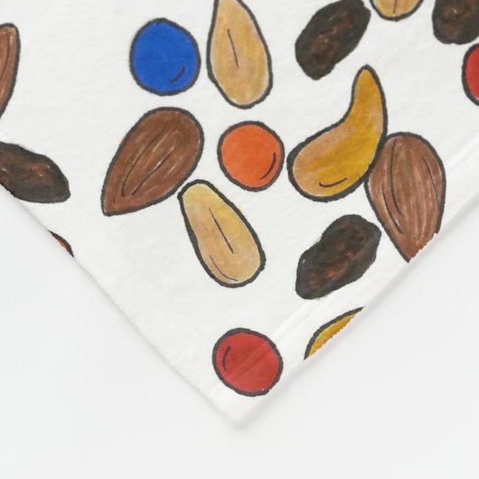 Camp Trail Mix Nuts Snack Camping Hiking Outdoor Fleece Deken (Hoek)