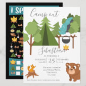 Camp uit met game aan de achterzijde kaart (Voorkant / Achterkant)