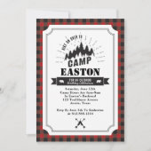 Camp Verjaardagsfeestuitnodiging Kaart (Voorkant)