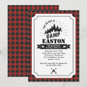 Camp Verjaardagsfeestuitnodiging Kaart (Voorkant / Achterkant)