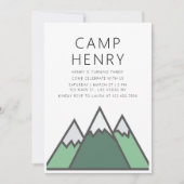 Camp Verjaardagsfeestuitnodiging Kaart (Voorkant)