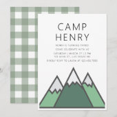 Camp Verjaardagsfeestuitnodiging Kaart (Voorkant / Achterkant)