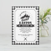 Camp Verjaardagsfeestuitnodiging Kaart (Staand voorkant)