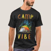 Camp Vibe Camping Lovers retro T-shirt (Voorkant)
