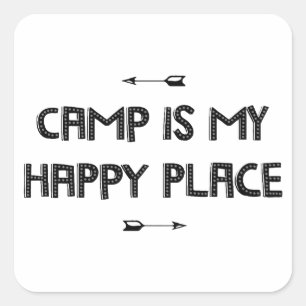Camp Vierkante Sticker