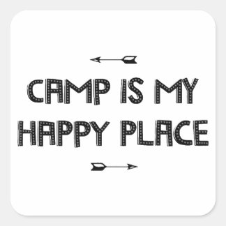 Camp Vierkante Sticker