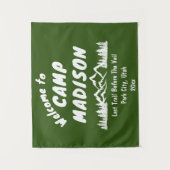 Camp Vrijgezellenfeest Bach Berg Camping Prop Sign Wandkleed (Voorkant)