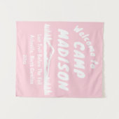 Camp Vrijgezellenfeest Bach Mountain Light Roze Pr Wandkleed (Voorkant (horizontaal))