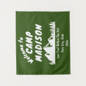 Camp Vrijgezellenfeest Mountain Bach Camping Prop Wandkleed (Voorkant)