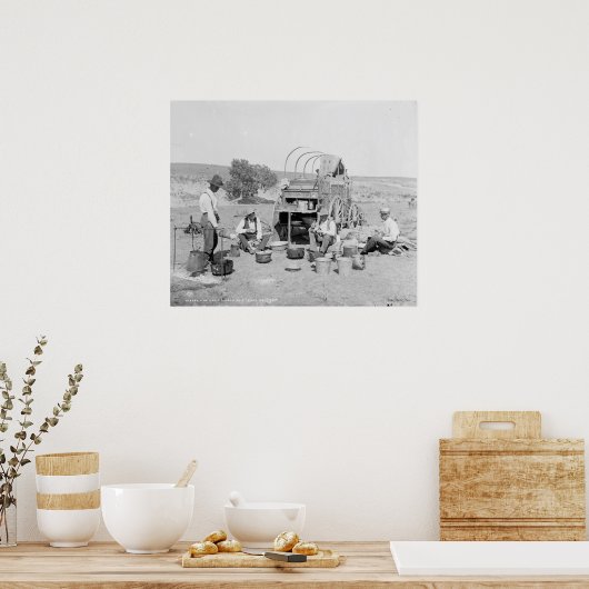 Camp Wagon op een Poster van Texas Roundup (Keuken)