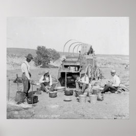 Camp Wagon op een Poster van Texas Roundup