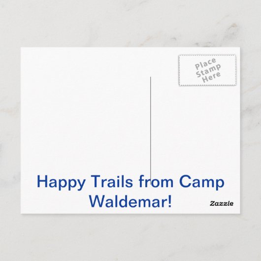 Camp Waldemar Briefkaart (Achterkant)