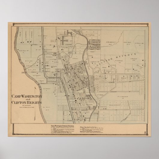 Camp Washington, Clifton Heights, Ohio Poster (Voorkant)