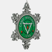 Camp Watchaug-versiering Tin Sneeuwvlok Ornament (Links)