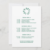 Camp Weekend Bos Groene vrijgezellenfeest Kaart (Achterkant)