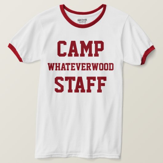 Camp Whateverwood Personeel Dark Red T-shirt (Design voorkant)