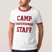 Camp Whateverwood Personeel Dark Red T-shirt (Voorkant)